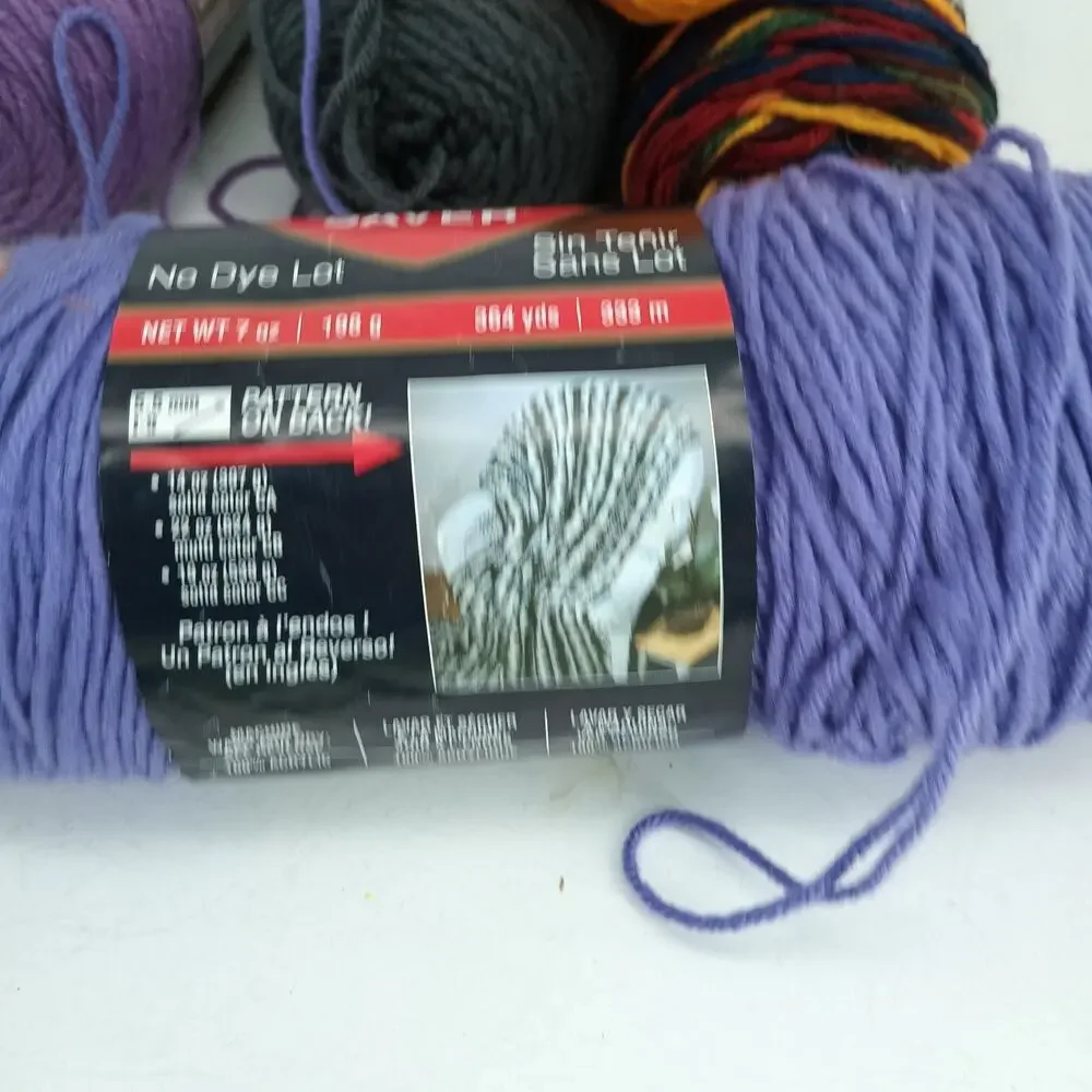 5X Red Heart Mixed Colors Acrylic Yarn